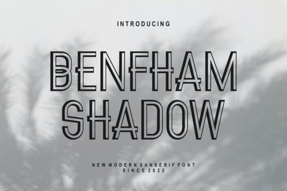 Benfham Shadow Font: Bold Sans Serif for Your Brand
