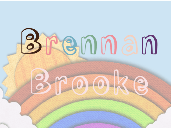 Brennan Brooke Font: A Playful Outlined Display Typeface