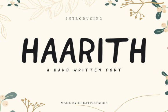 Haarith Font: A Handmade Touch for Modern Design