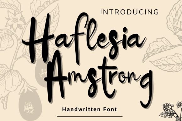 Haflesia Amstrong Font: Bold Handwriting for Modern Design