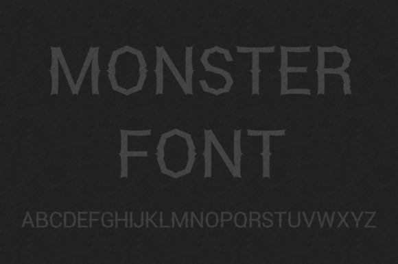 Monster Font with Black Background: Bold Modern Typography