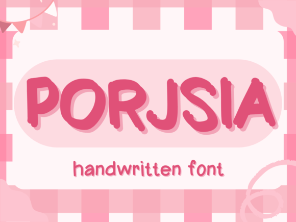 Porjsia Font: A Handwritten Typeface for Authentic Design